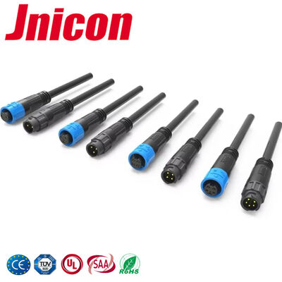 M12 PA66 Wire Connector водонепроницаемые 10A низкоточные формованные быстрозаключающие соединители