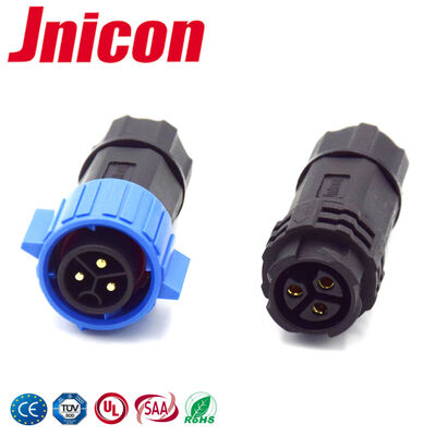 M19 IP68 Waterproof Circular Connectors 300V 3 Pin Male To Female Power Connector
