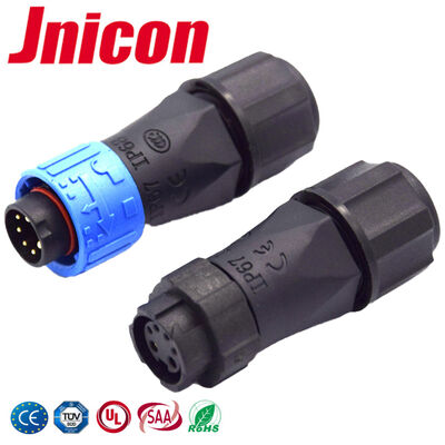 300V Electrical Multi Pin Connectors Waterproof 2+4 Pin , High-Temperature Resistant Plastic