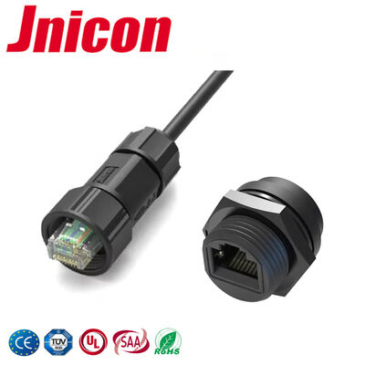 UL PA66 с винтовой блокировкой Nylon Cat5e M19 RJ45 водонепроницаемый разъем