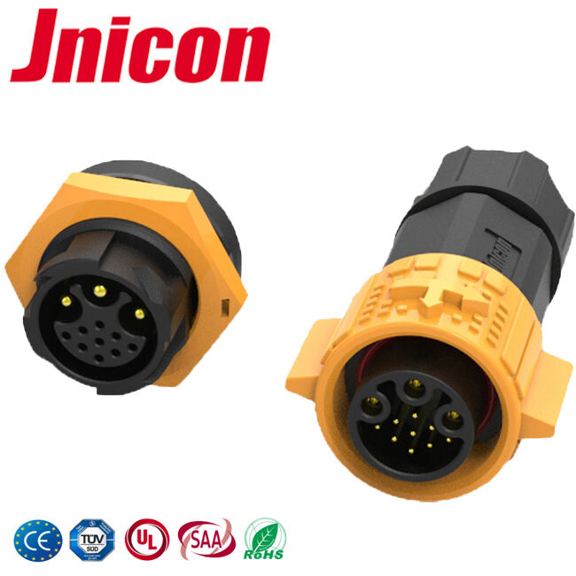 3+9 Pin M19 Plastic Circular Connector 300V Multi Pin Male Female Connector