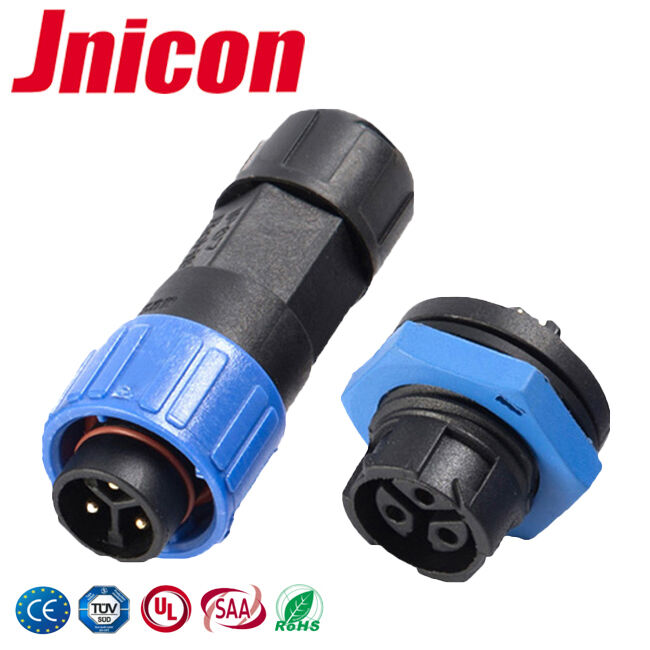 Industrial M16 Quick Lock 3 Pin Panel Mount 10A Waterproof Connectors For Communication Equipment