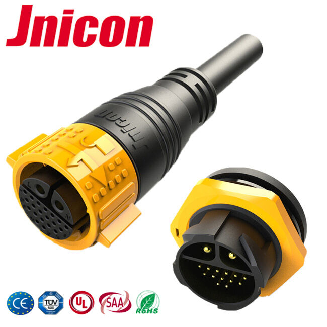 M25 Быстрое отключение IP67 Провод к панели 2+20 Pin 30A