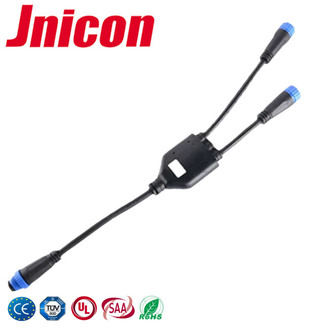 Y-Branch 10A Wire Splice Connector 20~16AWG Waterproof 2 Ways Connector