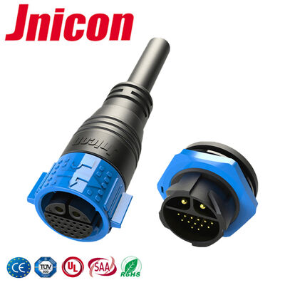 M25 Медленно-золотые водонепроницаемые розетки Multi Pin 22 Pin Signal Power Connectors